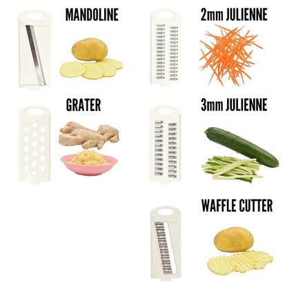 Mandoline Slicer 5 em 1 Multi Lâminas