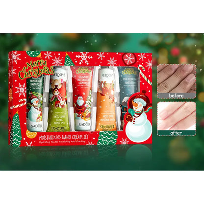 Kit 5 Cremes de Mãos SADOER Hidratante Anti-Rachaduras – Presente Natal Caixa Oferta Nutritivo