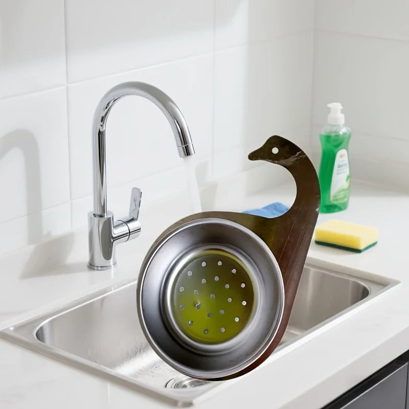 Cesta Drenagem Cisne Resistente - Organizador Pia Cozinha Montagem Bancada Economiza Espaço
