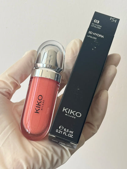 Brillo de labios KIKO 3D Hydra Mirror: brillante, perlado, voluminizador, intransferible