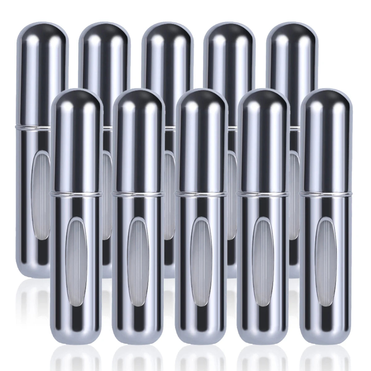 Kit de 10 botellas de perfume rellenables de 5 ml (vacías y rellenables) para viajes, cosméticos y cuadernos.