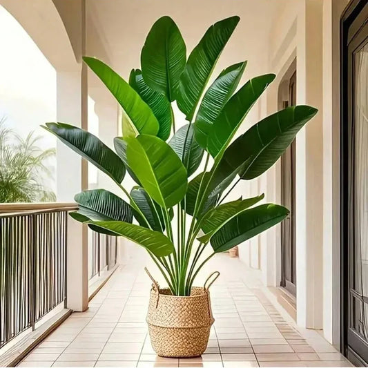 Palmeira Artificial 18 Folhas – Árvore Tropical Grande Bananeira Decorativa Toque Real Casa Jardim Festa 2025