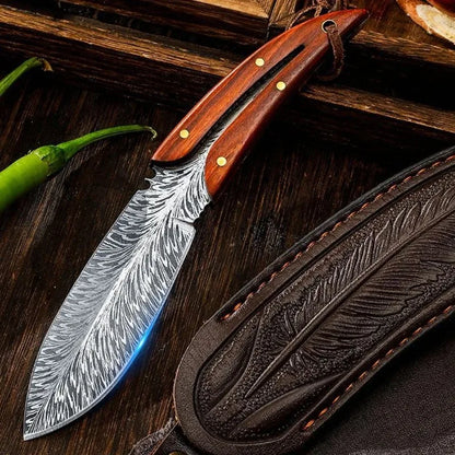 Faca de Desossa Profissional | Faca de Chef Afiada | Textura Premium com Bainha | Utensílio Culinário