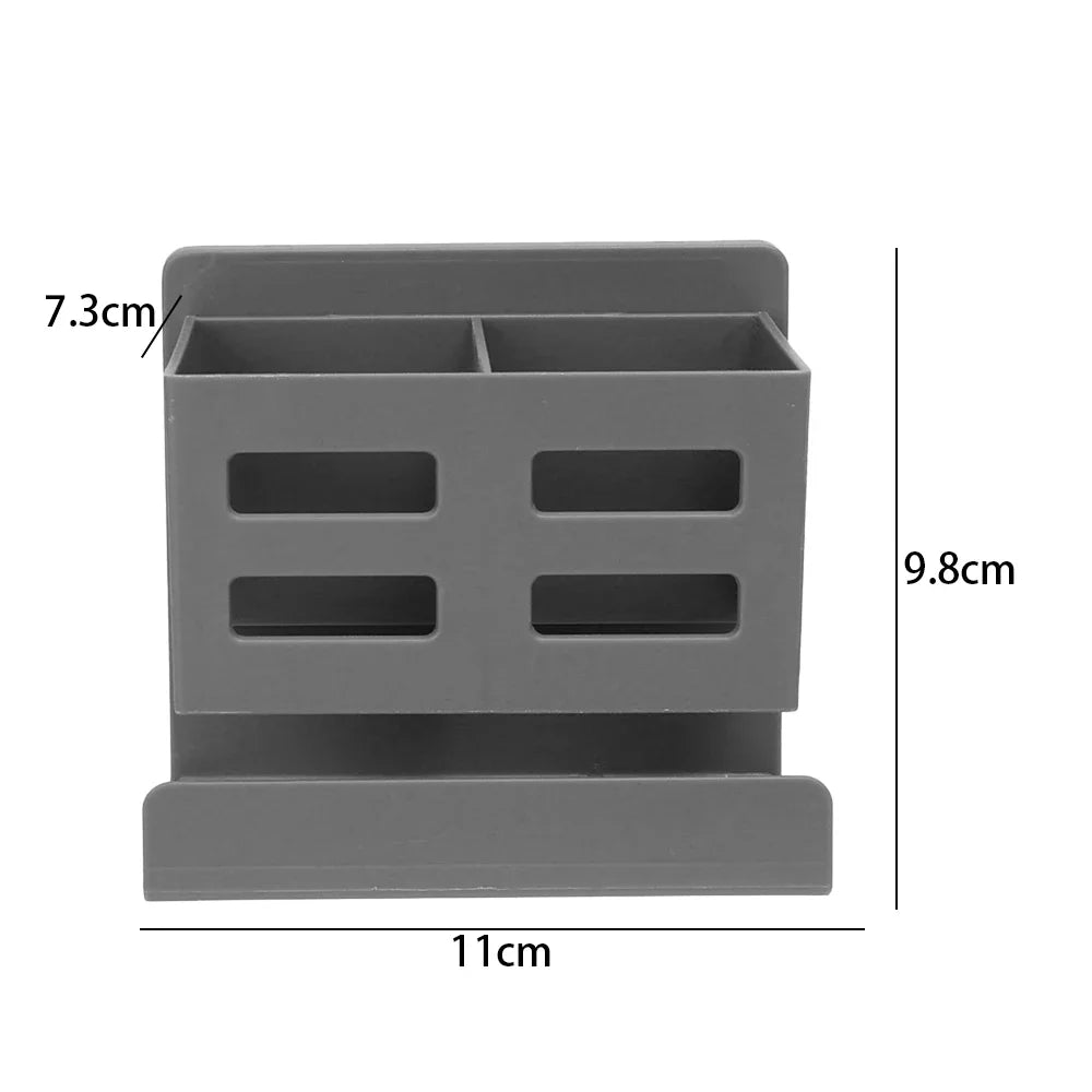 Novo Organizador Multifuncional para Lavatório – Instalação Sem Furos | Suporte de Parede para Escovas de Dentes, Barbeador e Acessórios de Casa de Banho