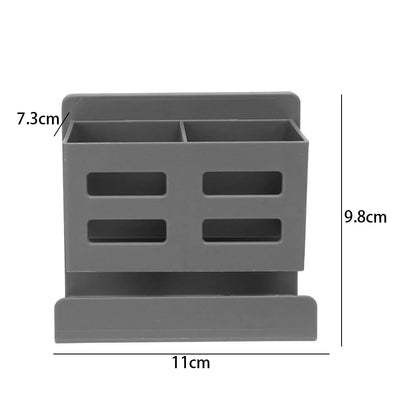 Novo Organizador Multifuncional para Lavatório – Instalação Sem Furos | Suporte de Parede para Escovas de Dentes, Barbeador e Acessórios de Casa de Banho