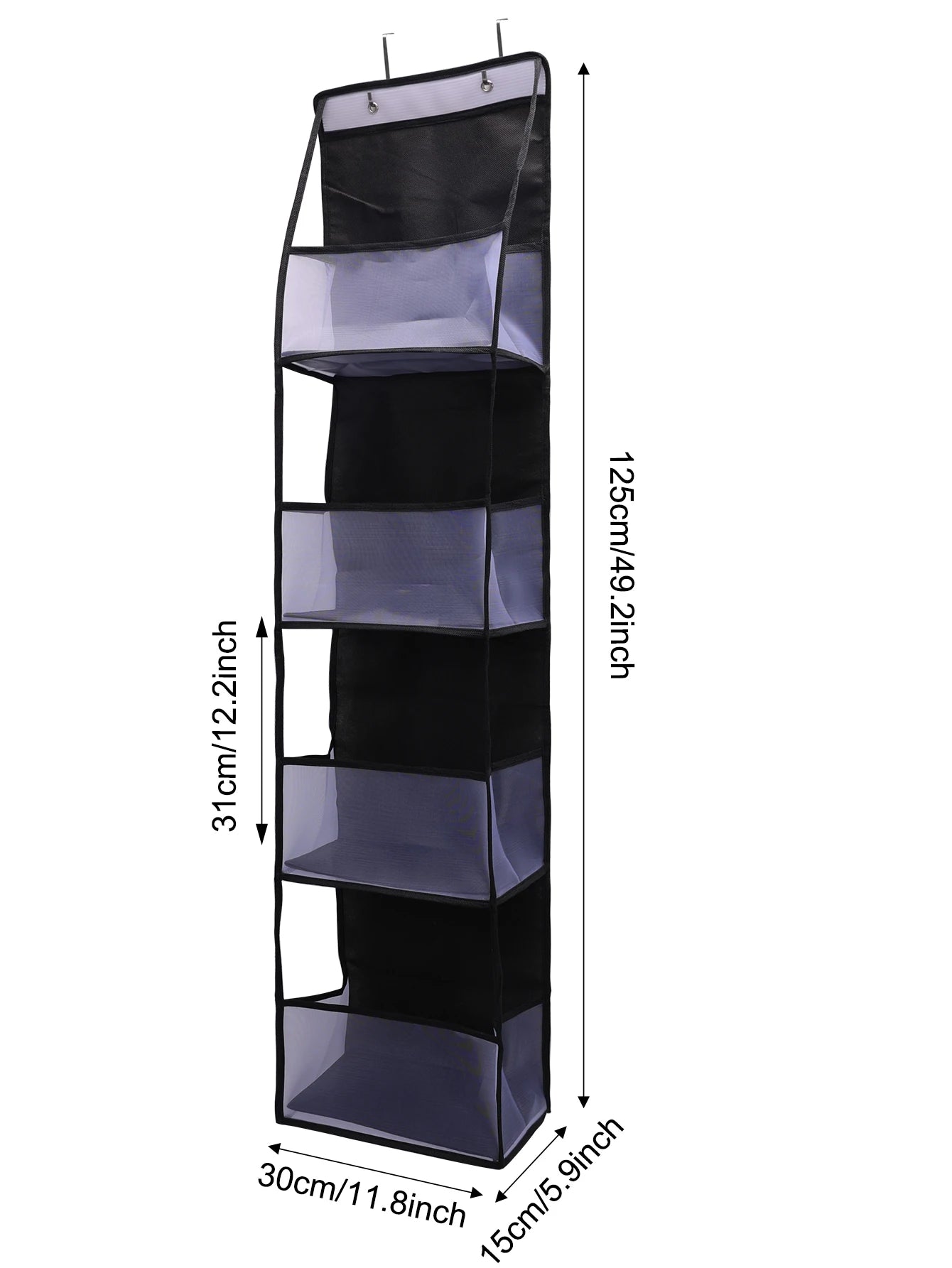 Bolsa de Armazenamento Multifuncional em Tecido – Organizador Suspenso de Múltiplas Camadas para Trás da Porta | Saco Suspenso para Diversos Itens