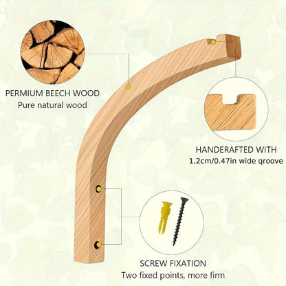 Suporte Parede Plantas em Madeira - Organizador Suspenso para Vasos 1 ou 2 Peças