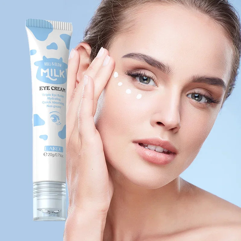 Crema de ojos LAIKOU Milk Eye Cream 20 g: ojeras, bolsas, reafirma, reduce la hinchazón, hidrata el contorno de ojos.