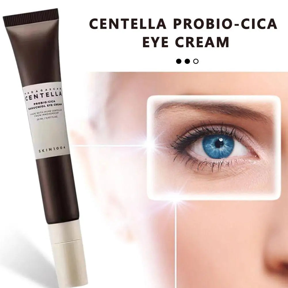 Crema probiótica para ojos con centella asiática (20 ml): antiarrugas, nutritiva, reparadora, reafirmante e hidratante.