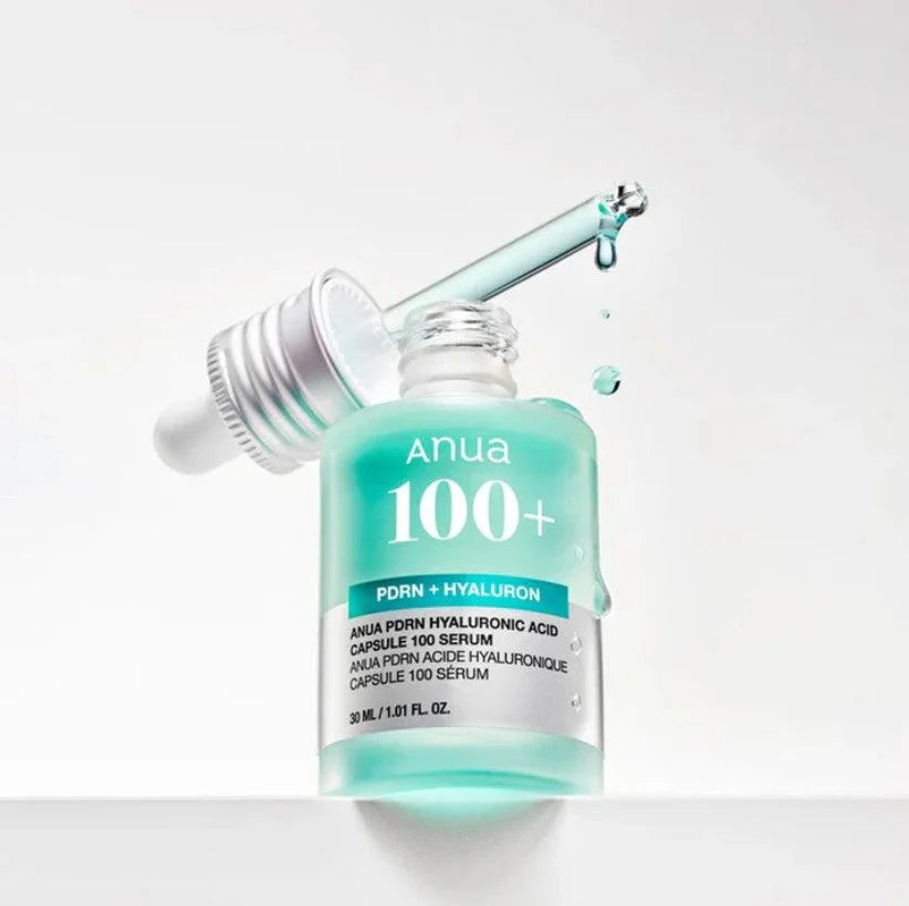 Cápsulas de suero de ácido hialurónico Anua PDRN 100+: crema facial hidratante revitalizante, productos esenciales coreanos para el cuidado de la piel, productos de belleza