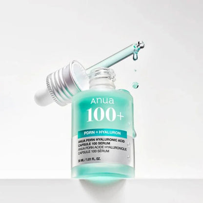 Cápsulas de suero de ácido hialurónico Anua PDRN 100+: crema facial hidratante revitalizante, productos esenciales coreanos para el cuidado de la piel, productos de belleza