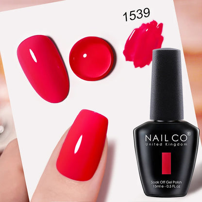 NAILCO Gel Nail Polish 15ml UV/LED Hema/TPO Free – Professional Semi-Permanent Base and Top Coat