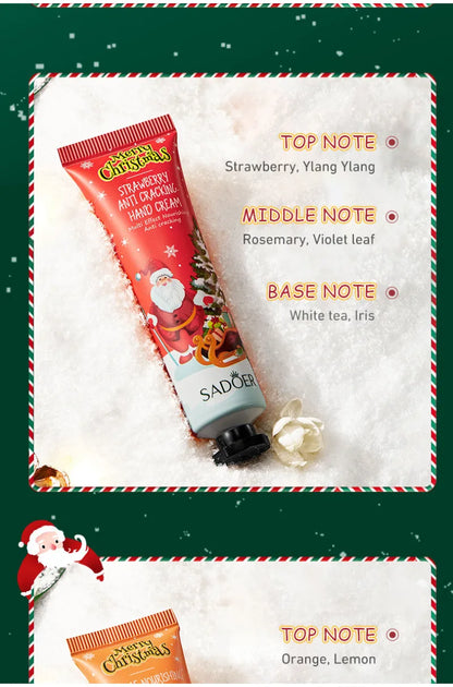 Kit 5 Cremes de Mãos SADOER Hidratante Anti-Rachaduras – Presente Natal Caixa Oferta Nutritivo