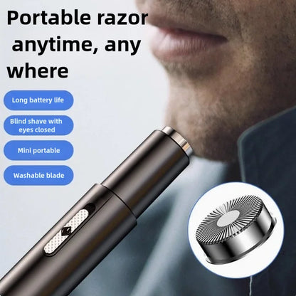 Rechargeable Electric Nose and Ear Trimmer - Safe and Painless for Men's Facial Care