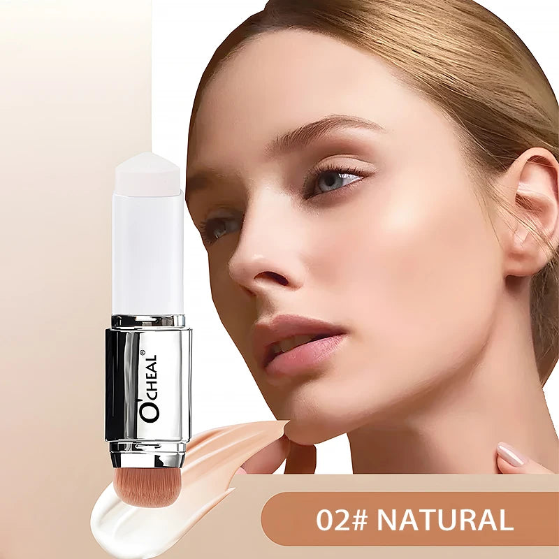 Base em Stick O'CHEAL com Mudança de Temperatura – Cobertura Facial | Disfarça Imperfeições e Poros | Acabamento Mate