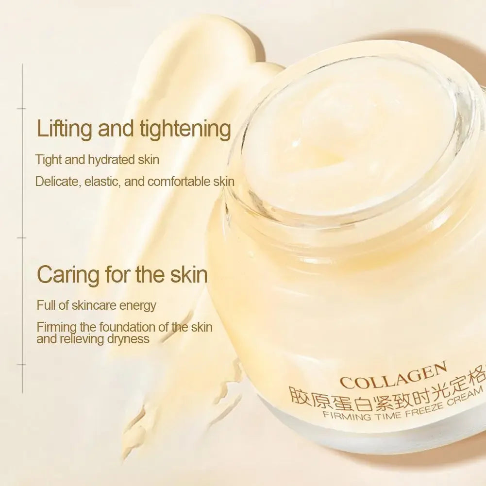Crema facial reafirmante con colágeno: hidratante e iluminadora, reduce arrugas y líneas finas, ilumina la piel.
