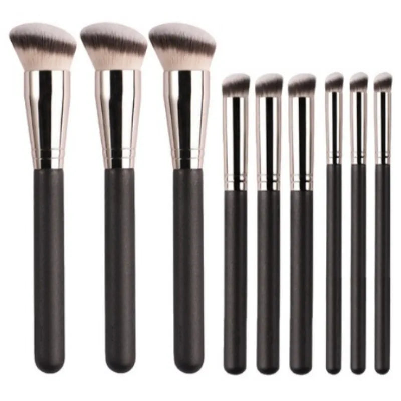 Kit con 3 brochas para corrector: tamaño pequeño, mediano y grande | Brochas profesionales para corregir y cubrir acné, imperfecciones y ojeras