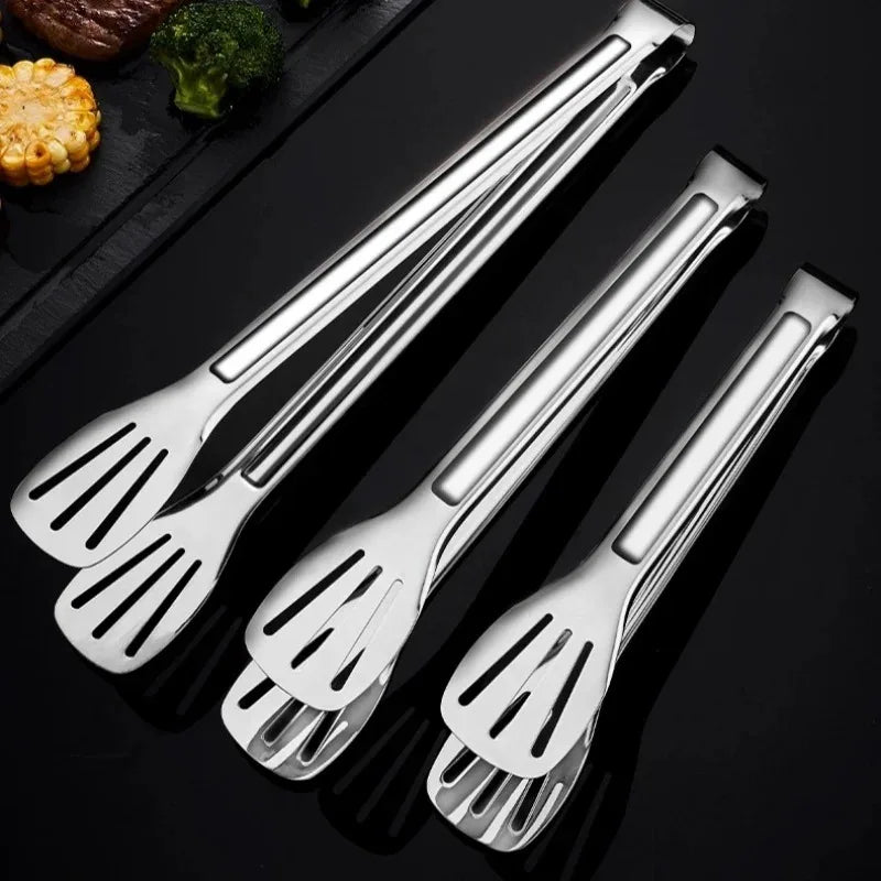 Pinça de Cozinha em Aço Inoxidável | Pinça para Churrasco e Sobremesas | Utensílio Profissional 24cm