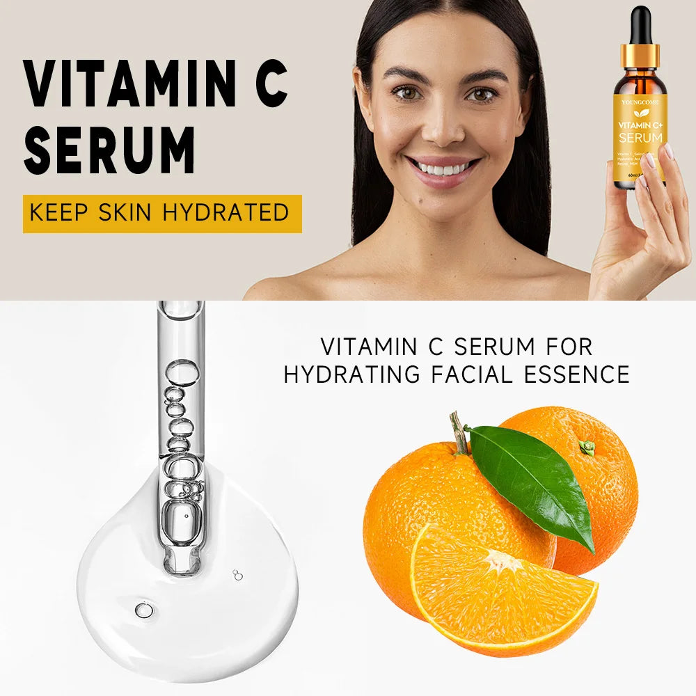 Sérum Vitamina C+ Anti-Rugas 60ml - Lifting Firmeza Ilumina Clareia Linhas Finas Anti-Idade