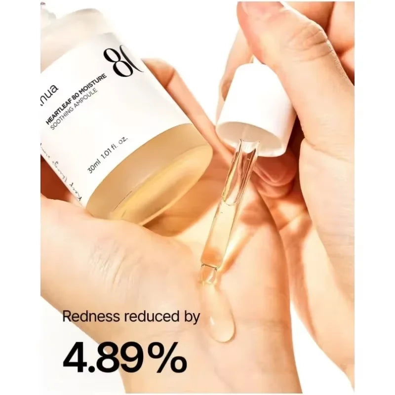 Anua Heartleaf 80 Soothing Ampoule – Hydrating Facial Serum Glass Skin Gentle Formula Panthenol Hyaluronic Acid Non-Oily