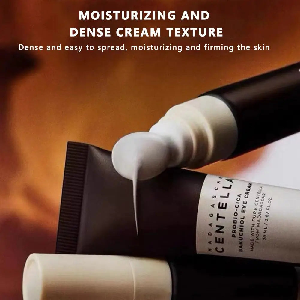 Crema probiótica para ojos con centella asiática (20 ml): antiarrugas, nutritiva, reparadora, reafirmante e hidratante.