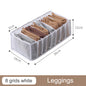 Organizador de Gavetas para Meias e Roupa Interior | Caixa Separadora com 7 Divisórias | Organizador Dobrável para Sutiãs, Calças e Jeans | Ideal para Quarto, Roupeiro e Dormitório