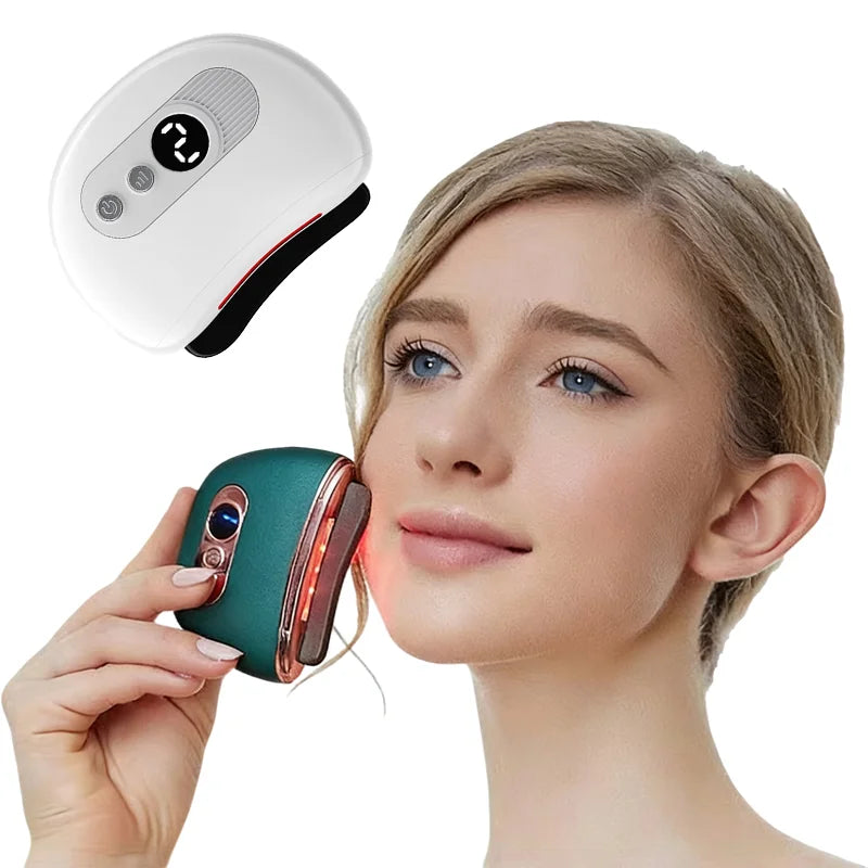 Massageador Facial Guasha Elétrico Microcorrente