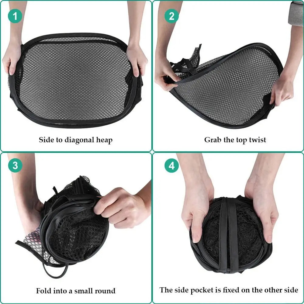 Cesto de Roupa Suja Dobrável em Malha – Grande Capacidade | Cesto Respirável para Lavandaria, Casa de Banho e Organização Doméstica