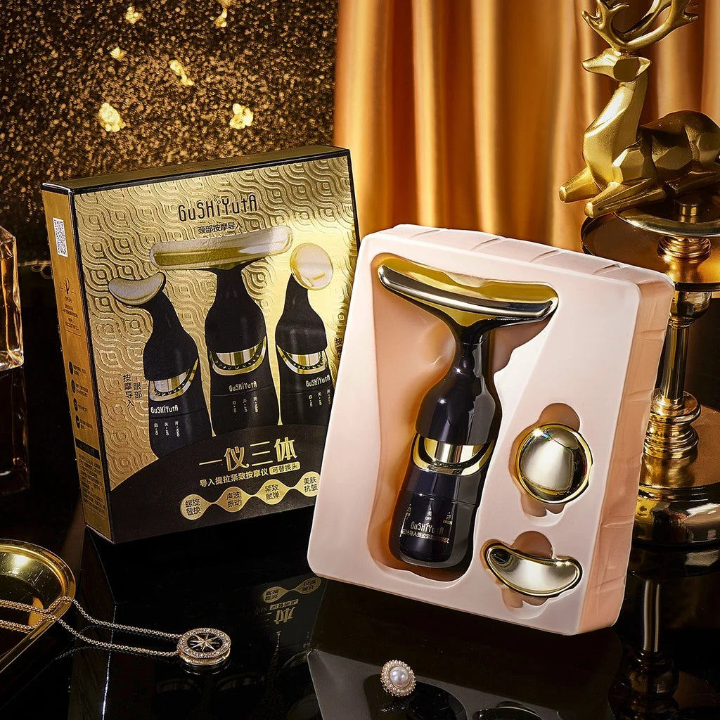 Dispositivo de Lifting Facial com Microcorrente | Massageador Anti-Envelhecimento | Rejuvenescimento da Pele | Pescoço, Rosto e Olhos