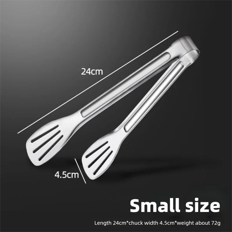Pinça de Cozinha em Aço Inoxidável | Pinça para Churrasco e Sobremesas | Utensílio Profissional 24cm
