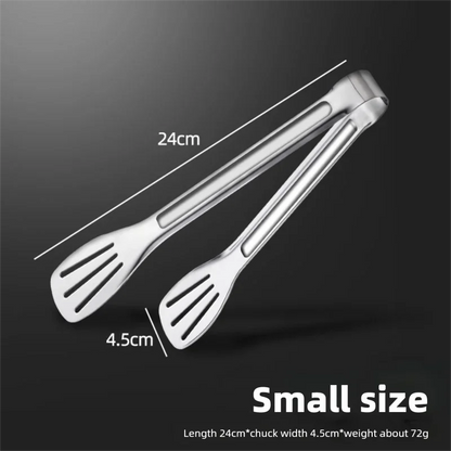 Pinça de Cozinha em Aço Inoxidável | Pinça para Churrasco e Sobremesas | Utensílio Profissional 24cm