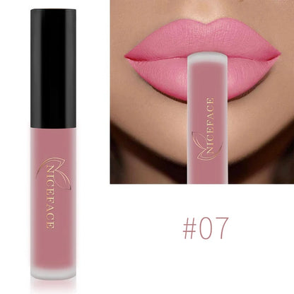 Labial líquido mate, 34 colores, resistente al agua: duradero e hidratante para unos labios perfectos.