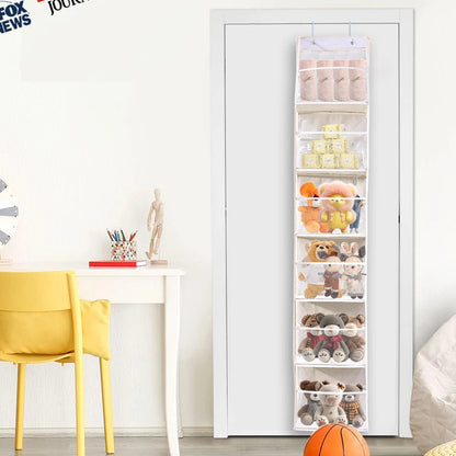 Bolsa de Armazenamento Multifuncional em Tecido – Organizador Suspenso de Múltiplas Camadas para Trás da Porta | Saco Suspenso para Diversos Itens