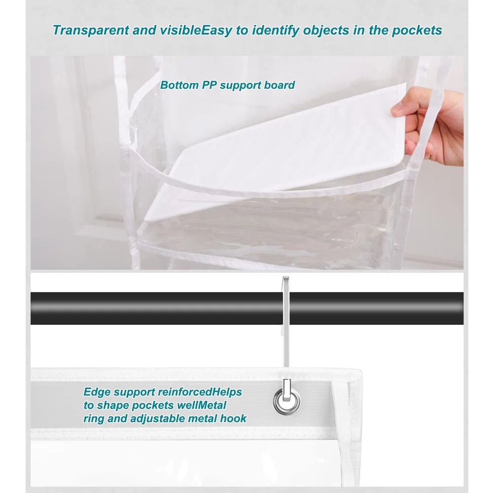 Bolsa de Armazenamento Multifuncional em Tecido – Organizador Suspenso de Múltiplas Camadas para Trás da Porta | Saco Suspenso para Diversos Itens