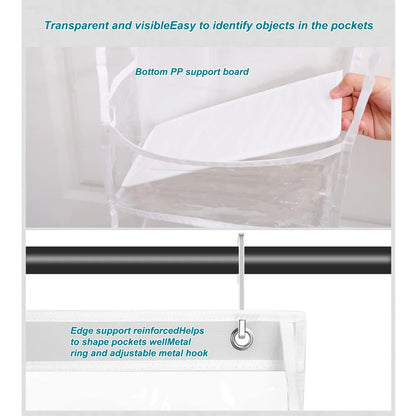 Bolsa de Armazenamento Multifuncional em Tecido – Organizador Suspenso de Múltiplas Camadas para Trás da Porta | Saco Suspenso para Diversos Itens