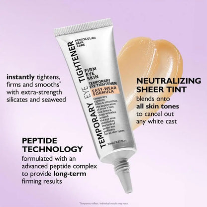 Crema reafirmante instantánea para ojos: tensora, reduce la hinchazón, suaviza las líneas finas y las ojeras.