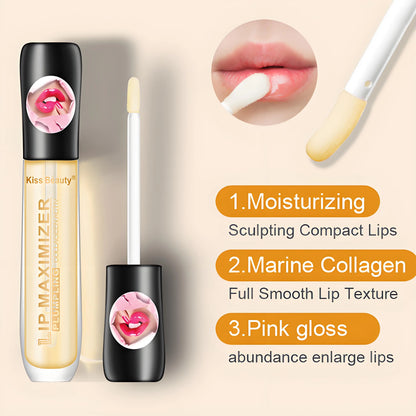 Aceite sérum voluminizador para labios: hidrata, repara líneas de expresión, aumenta la elasticidad, cuidado labial duradero y sensual (5 ml)