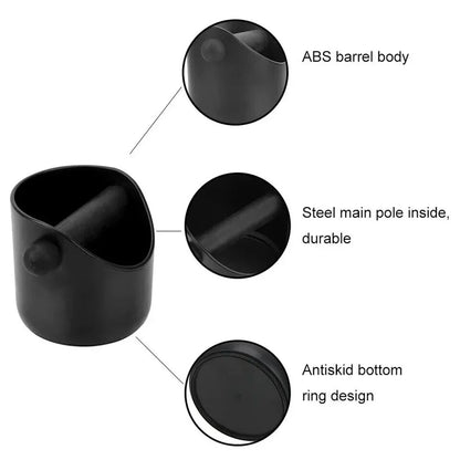 Caixa Desperdício Café Knock Box Antiaderente - Recipiente Borras Espresso Profissional