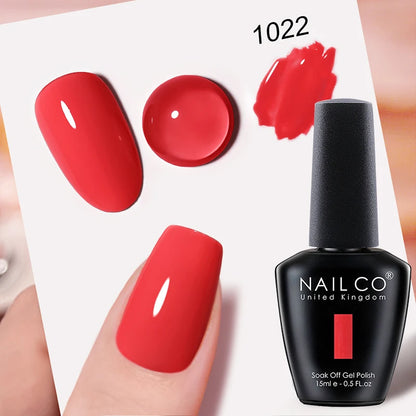 NAILCO Gel Nail Polish 15ml UV/LED Hema/TPO Free – Professional Semi-Permanent Base and Top Coat
