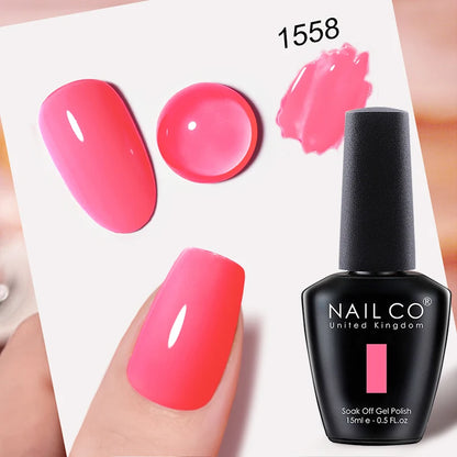 NAILCO Gel Nail Polish 15ml UV/LED Hema/TPO Free – Professional Semi-Permanent Base and Top Coat