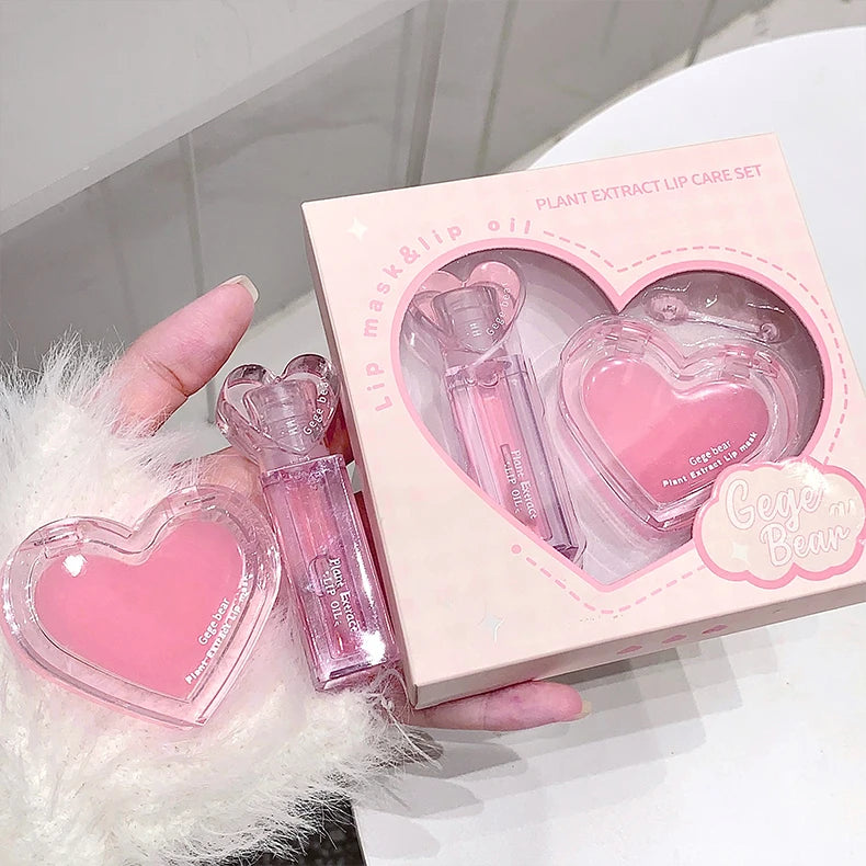 Bálsamo labial con extracto de plantas Gege Bear: brillo hidratante, incoloro y nutritivo.