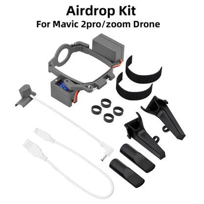 Airdrop Launch System with Servo Switch, Long-Range Control and Parachute, with Landing Gear for DJI Mavic Pro 1 / Mavic 2 Zoom Pro – Accessories