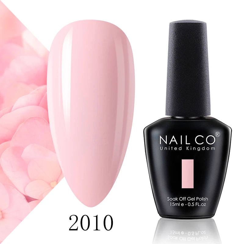 NAILCO Gel Nail Polish 15ml Dark Red Series – UV Glitter Colors Professional Semi-Permanent Manicure