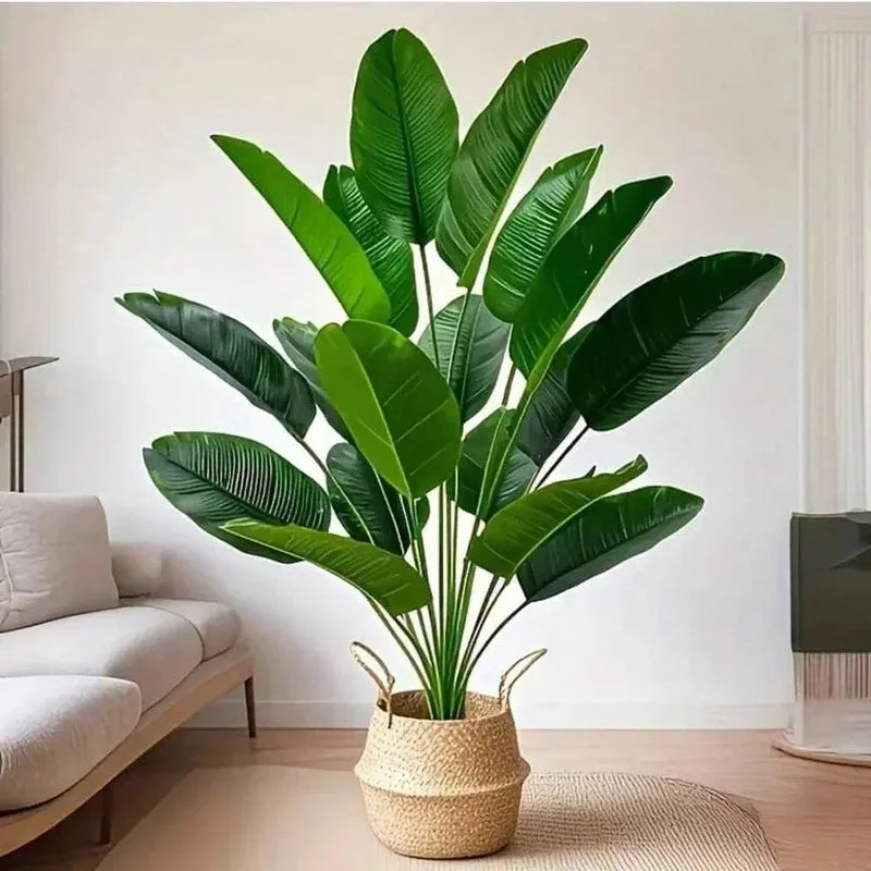 Palmeira Artificial 18 Folhas – Árvore Tropical Grande Bananeira Decorativa Toque Real Casa Jardim Festa 2025