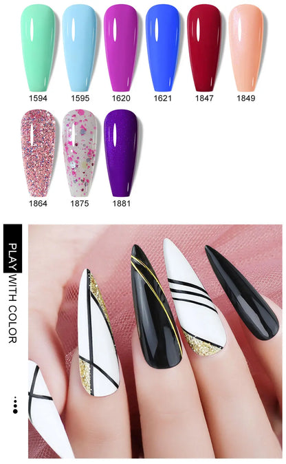 NAILCO Gel Nail Polish 15ml UV/LED Hema/TPO Free – Professional Semi-Permanent Base and Top Coat