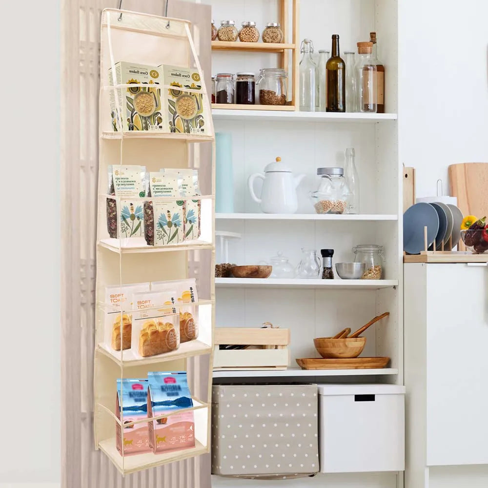 Bolsa de Armazenamento Multifuncional em Tecido – Organizador Suspenso de Múltiplas Camadas para Trás da Porta | Saco Suspenso para Diversos Itens