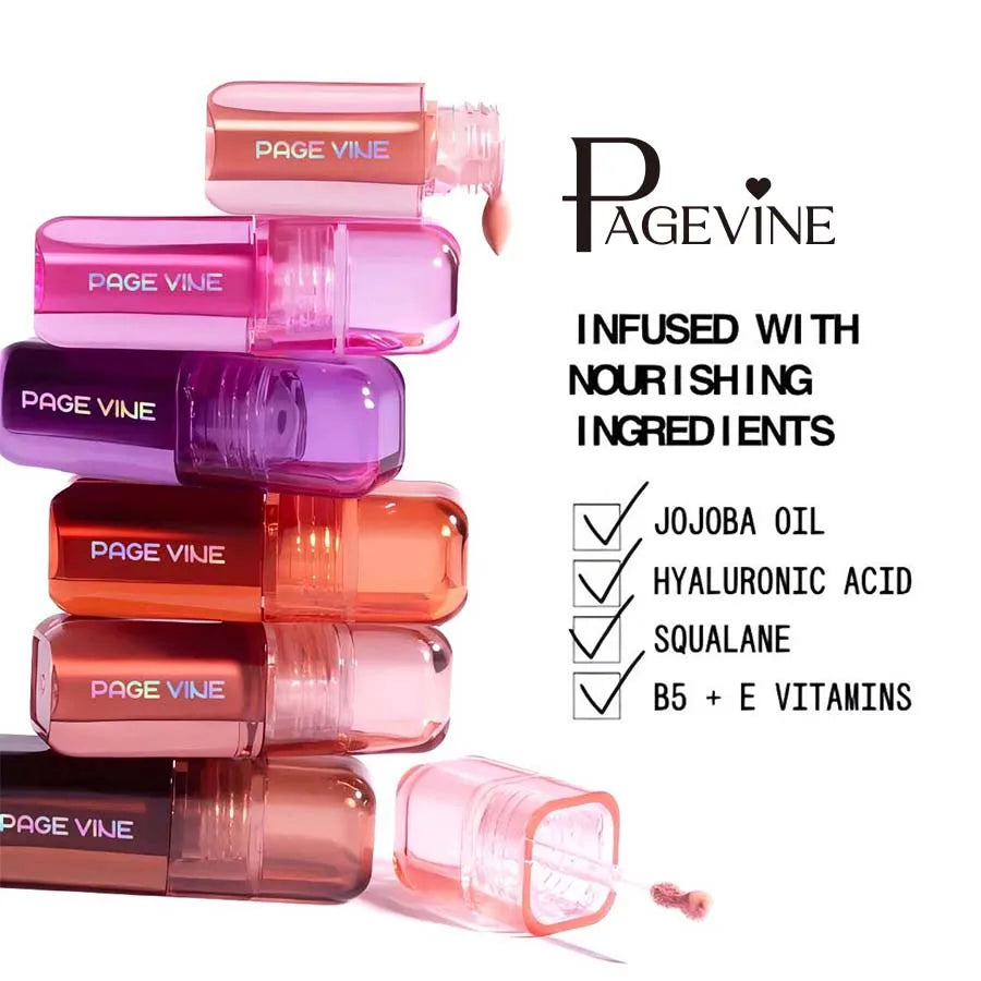 Rubor líquido perlado en 6 colores: resistente al agua y al sudor, efecto natural y duradero.