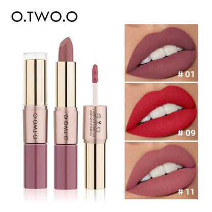 Batom 2 em 1 Matte e Gloss 12 Cores