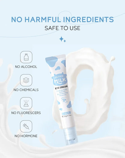 Crema de ojos LAIKOU Milk Eye Cream 20 g: ojeras, bolsas, reafirma, reduce la hinchazón, hidrata el contorno de ojos.