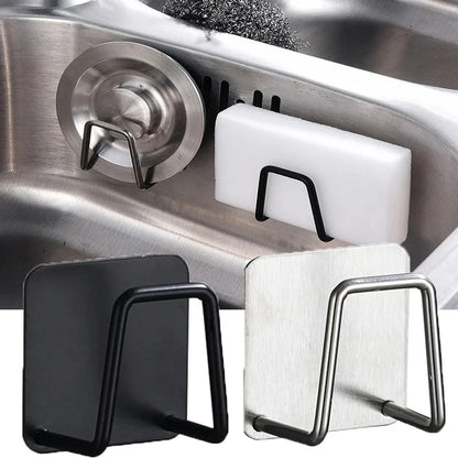 Suporte para Esponjas de Cozinha | Organizador Pia em Aço Inoxidável | Autoadesivo com Drenagem